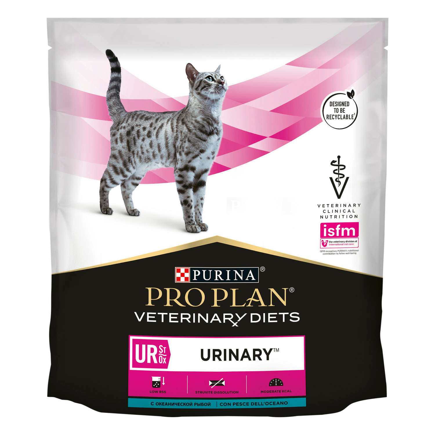 Корм для кошек Purina Pro Plan Veterinary diets Urinary при болезни нижних отделов мочевыводящих путей сухой c океанической рыбой 350г - фото 2