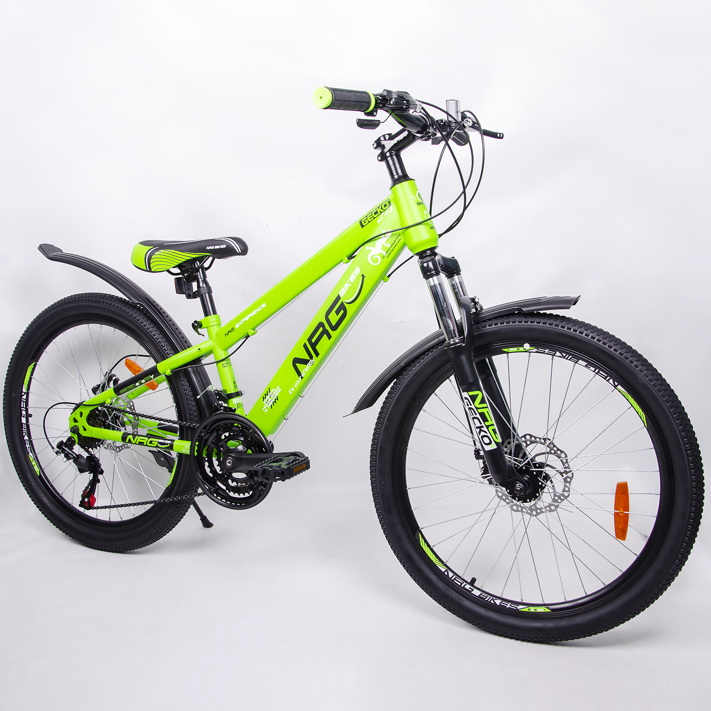 Велосипед NRG BIKES GECKO 24 lime-black-white - фото 9