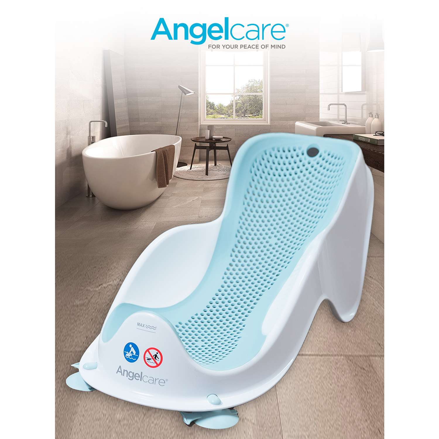 Горка для купания ANGELCARE Bath Support Mini светло-голубая - фото 1