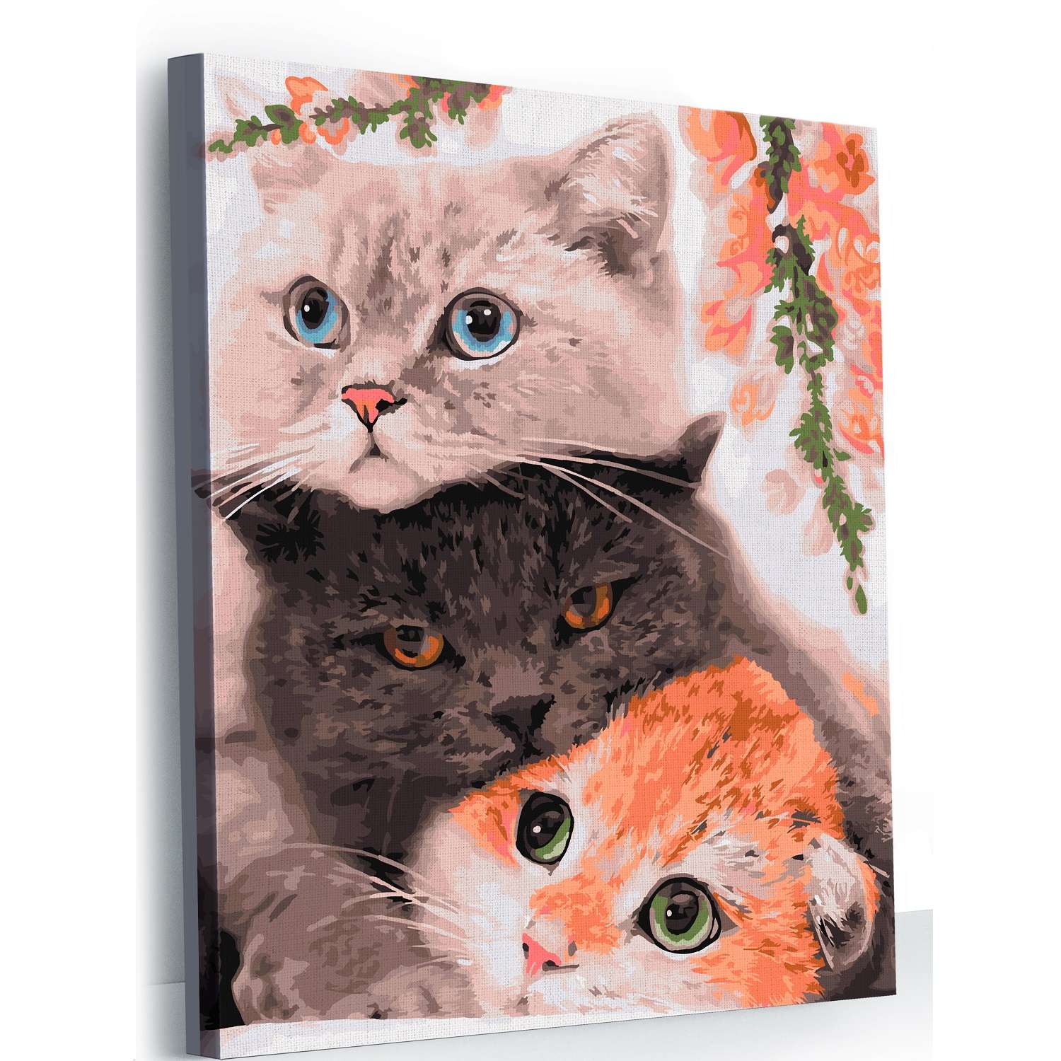 Картина по номерам Hobby Paint Три нежных кота 40*50 - фото 2