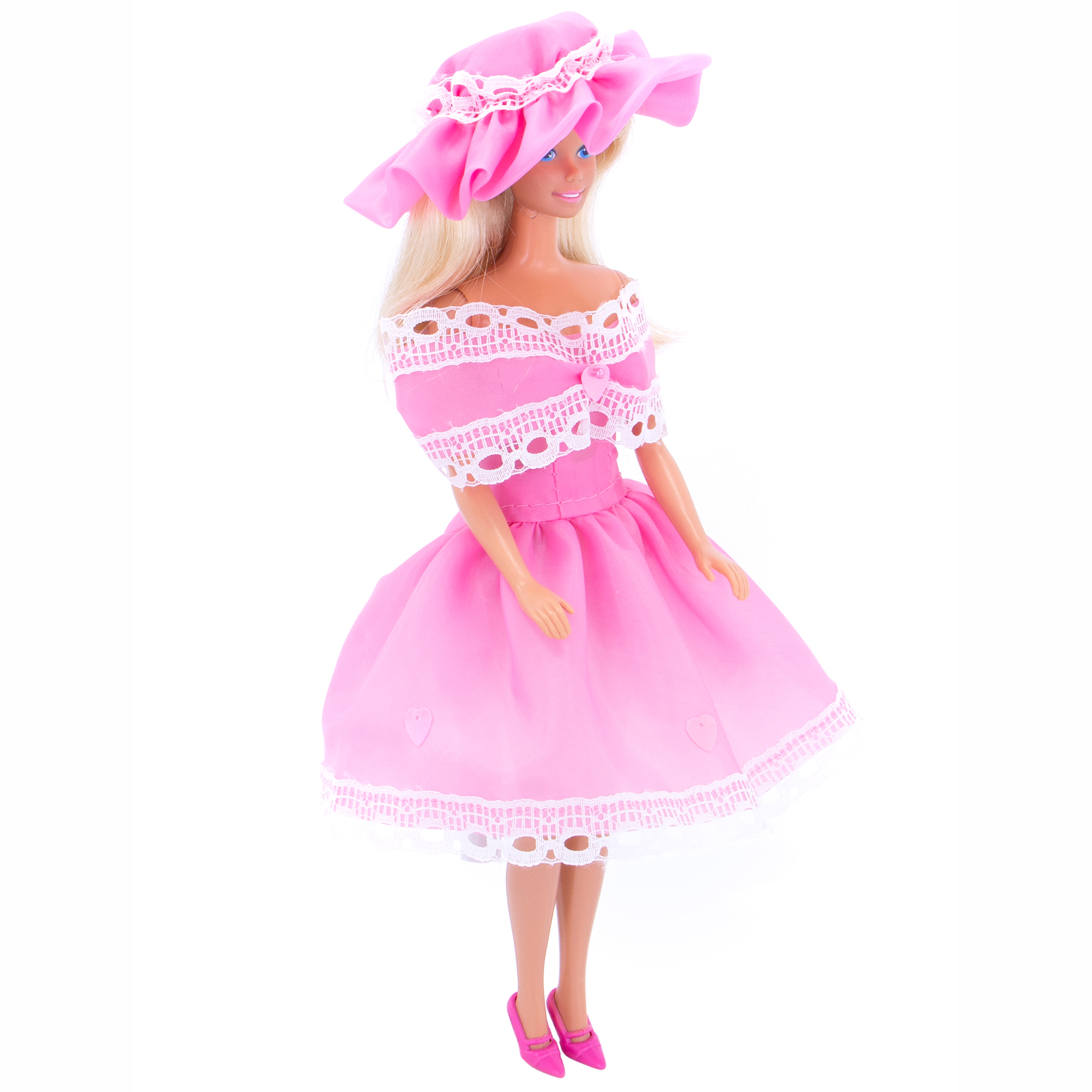 Легкое платье из шелка Модница для куклы 29 см 1401 розовый 1401розовый - фото 3