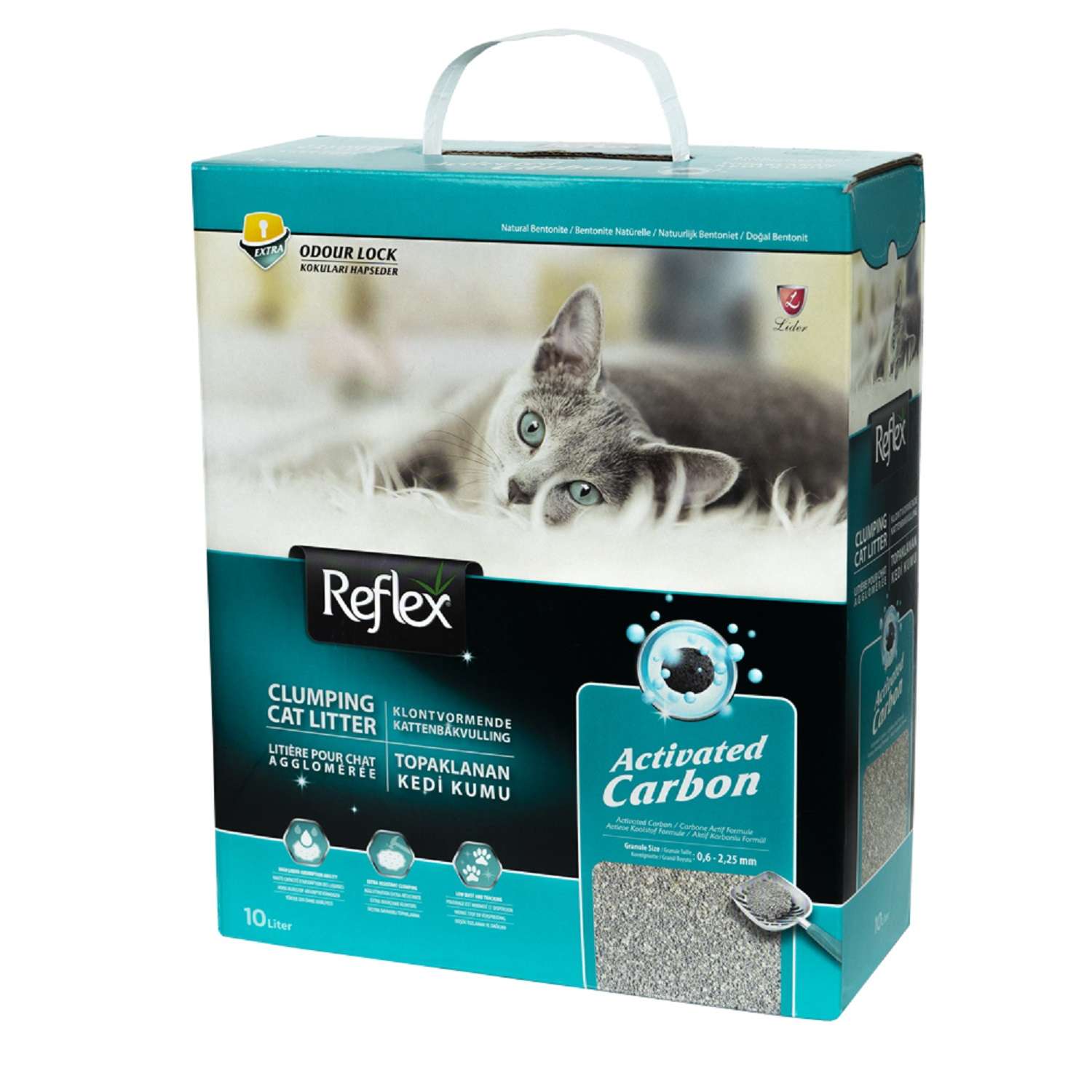 Наполнитель для кошачьего туалета Reflex комкующийся бентонитовый с повышенной впитываемостью 10л - фото 1