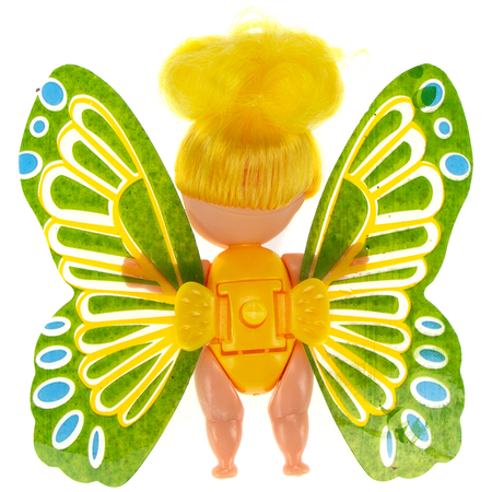 Мини кукла подвижная EstaBella Фея с машущими крылышками 7.5 см желтая