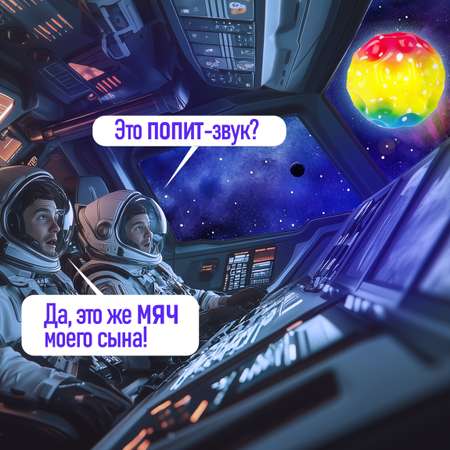 Мяч детский moon ball Крутой Замес 1TOY попрыгунчик лунный галактический мон бол