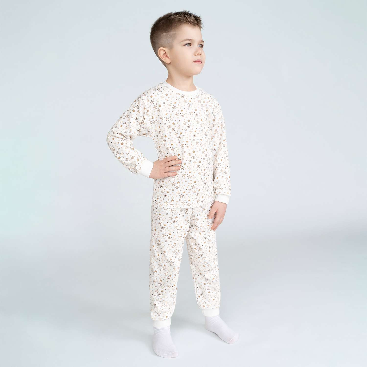 Пижама Утенок 800/1 молочный звезды - фото 13