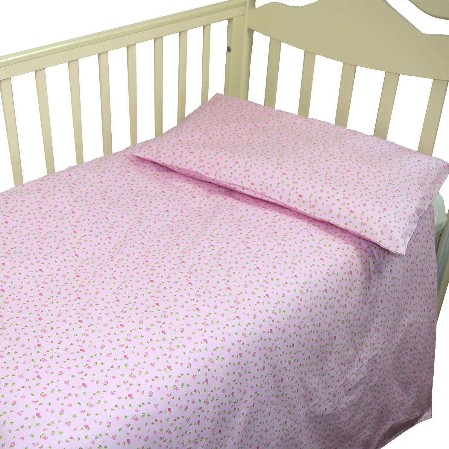 Комплект постельного белья L'Abeille Полянка 2предмета Розовый 2906 - фото 2