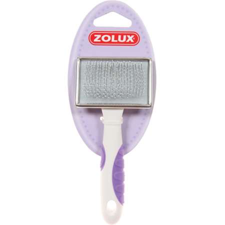Пуходерка для кошек Zolux металлическая малая Бело-фиолетовая