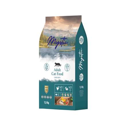 Корм для кошек Mystic 1.5кг Adult Cat Food Chicken с курицей