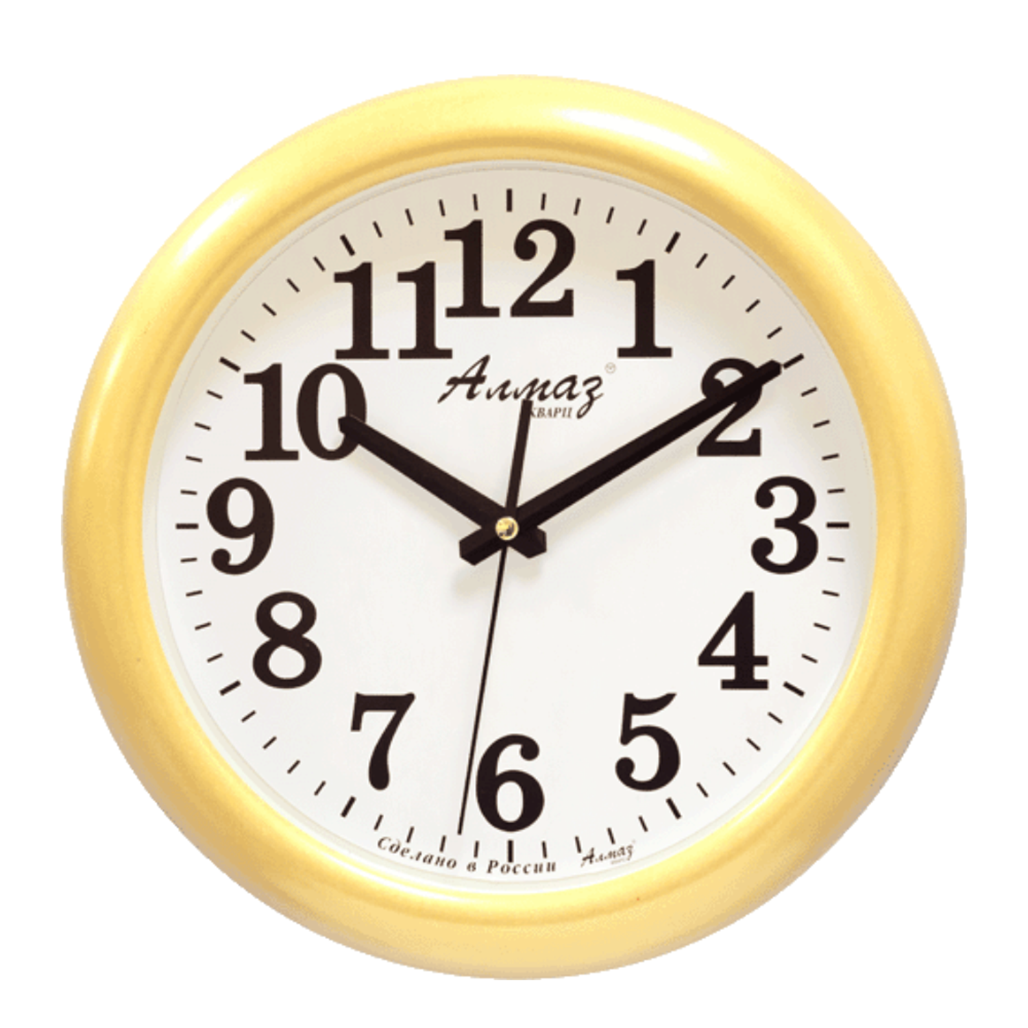Часы настенные АлмазНН круглые желтые 32 см - фото 1