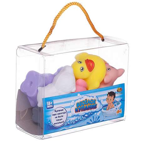 Резиновые игрушки для ванной ABtoys Набор 8 предметов в сумке