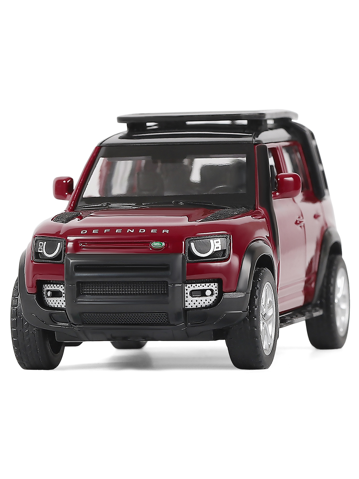 Машинка металлическая АВТОпанорама игрушка детская Land Rover Defender 110 1:43 красный JB1251476 - фото 9