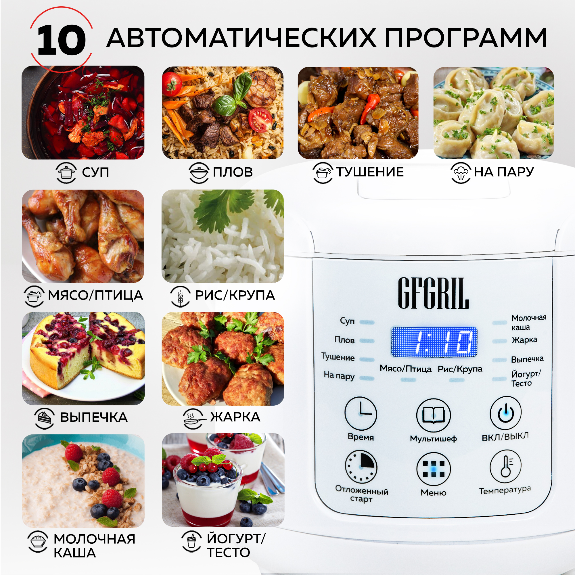 Мультиварка GFGRIL GFM-200 - фото 4