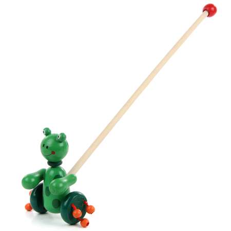 Игрушка-каталка Amico деревянная на палочке мышонок