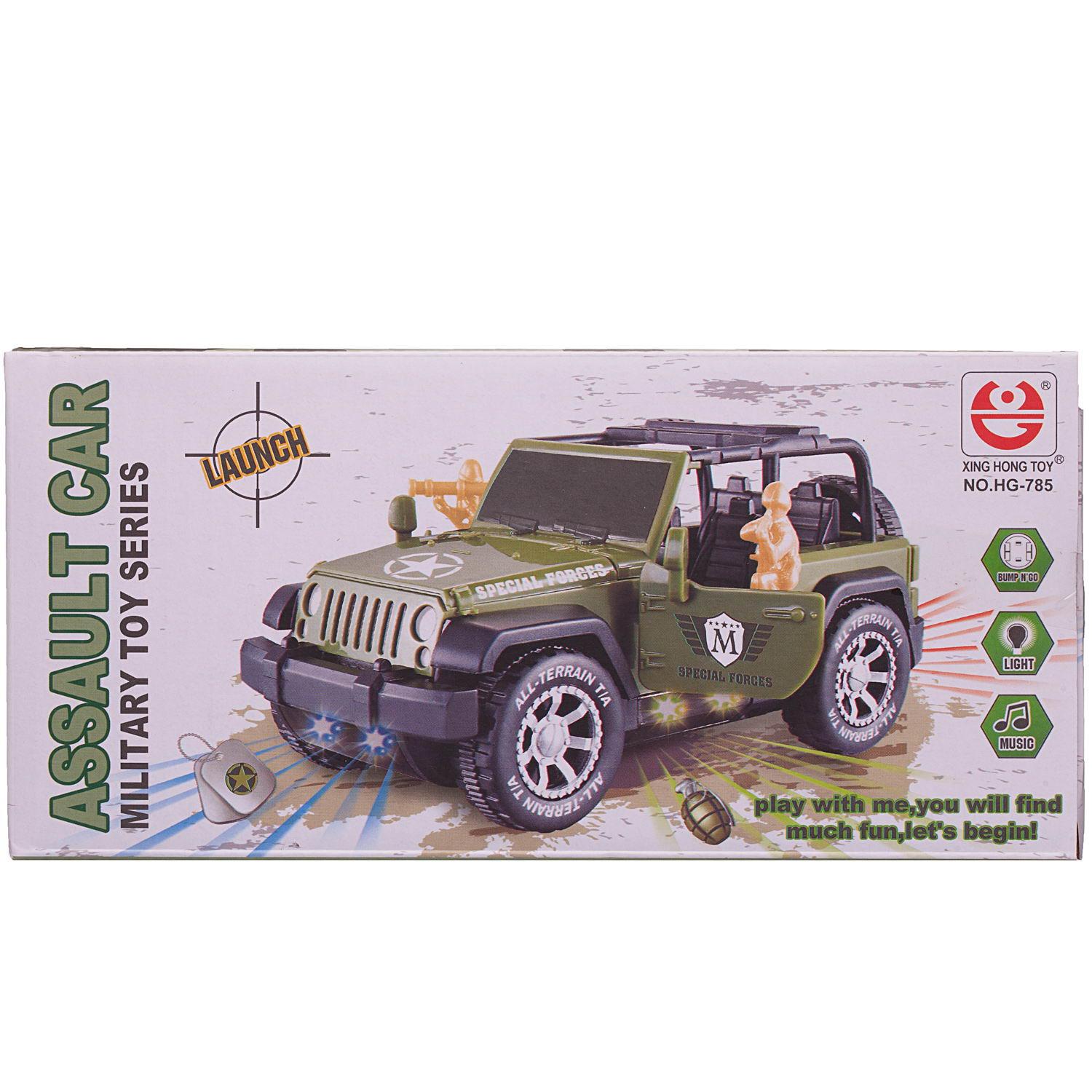 Внедорожник Junfa Jeep инерционный зеленый WB-02449/зеленый - фото 2