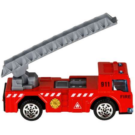 Игровой набор 1TOY Транспаркинг парковка с ящиком Пожарная команда