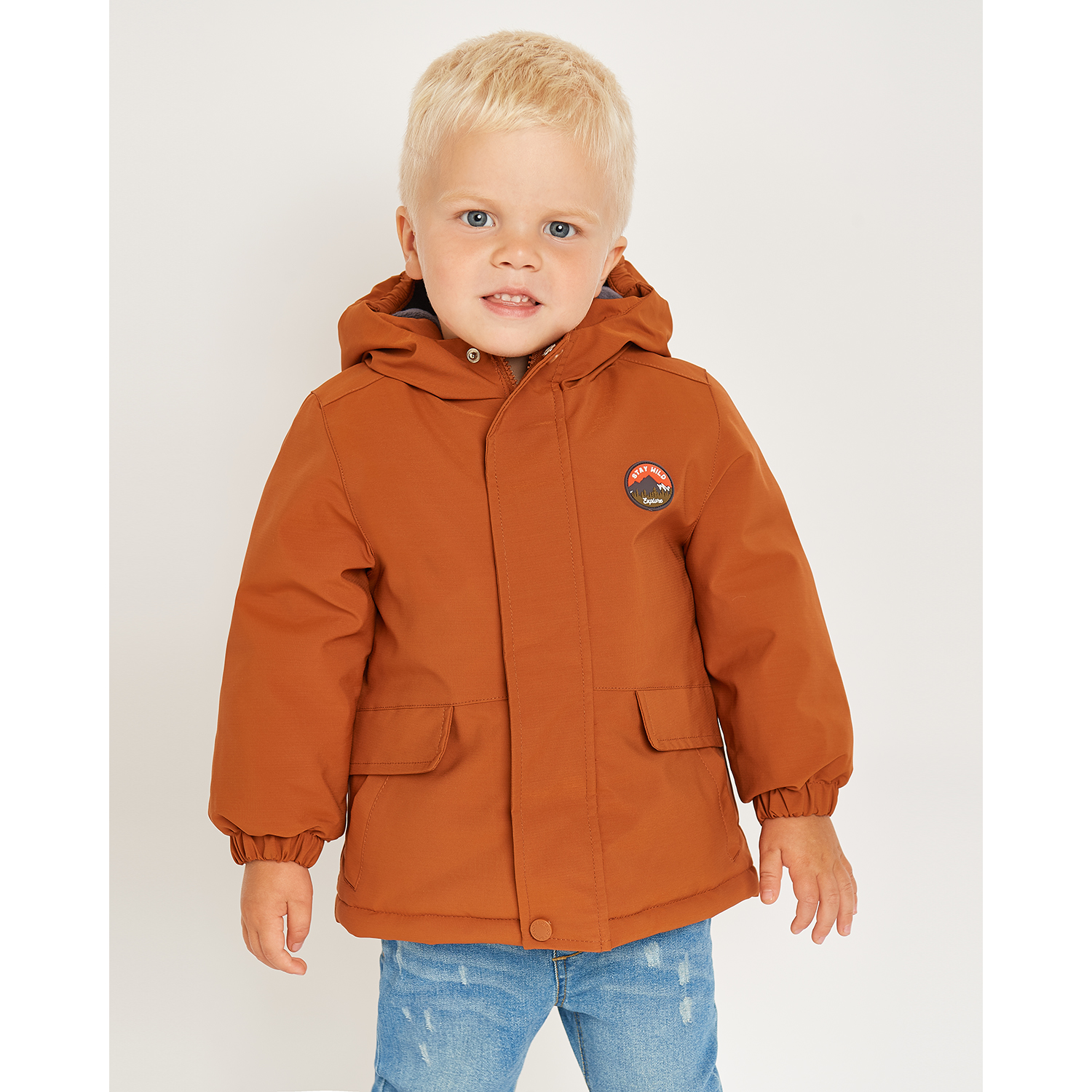 Куртка Baby Gо цвет коричневый AW22-IN93BGib-22 купить по цене 699 ₽ в  интернет-магазине Детский мир