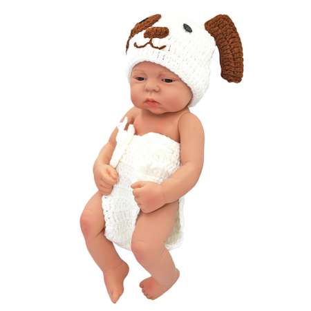 Набор для фотосессии ребенка SHARKTOYS от 0 до 3 месяцев шапка собачка и вязанные трусики.