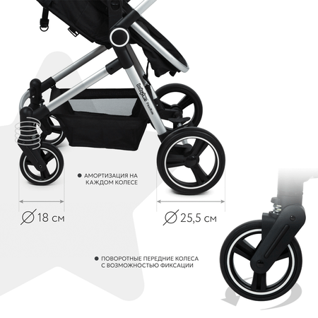 Коляска трансформер Babyton FlexiRide Black-Grey