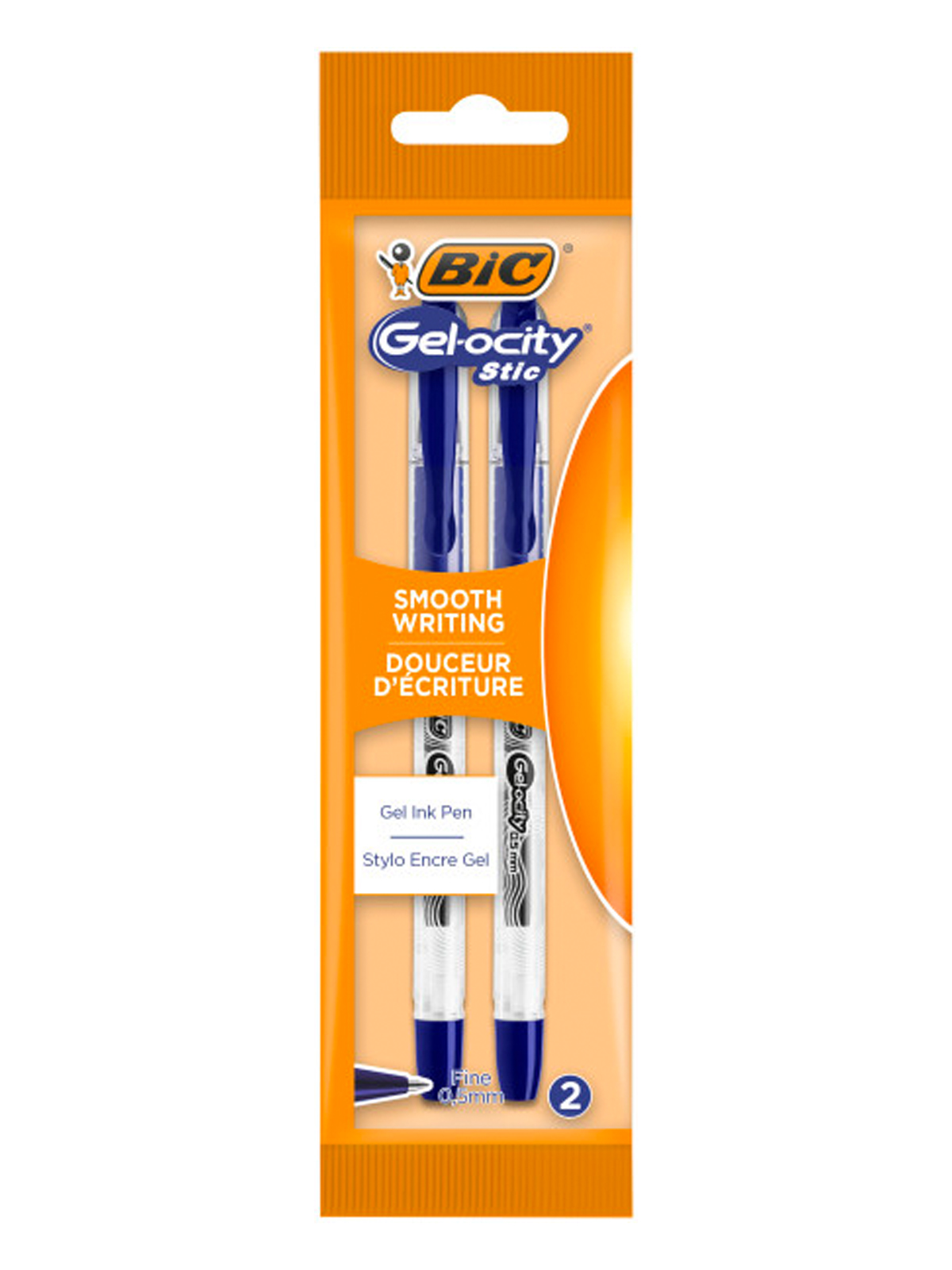 Гелевая ручка BIC Gel-ocity Stic 989707 синий 2 шт - фото 1