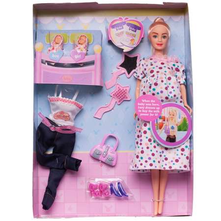Игровой набор ABTOYS Куклы Defa Lucy Мама с малышами и игровыми предметами