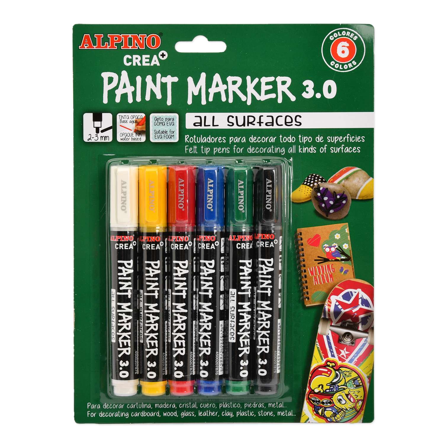 Фломастеры ALPINO Paint Marker 6цветов AR000166 - фото 1