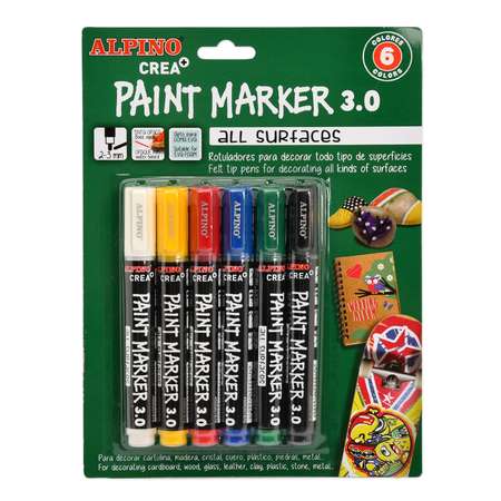 Фломастеры ALPINO Paint Marker 6цветов AR000166