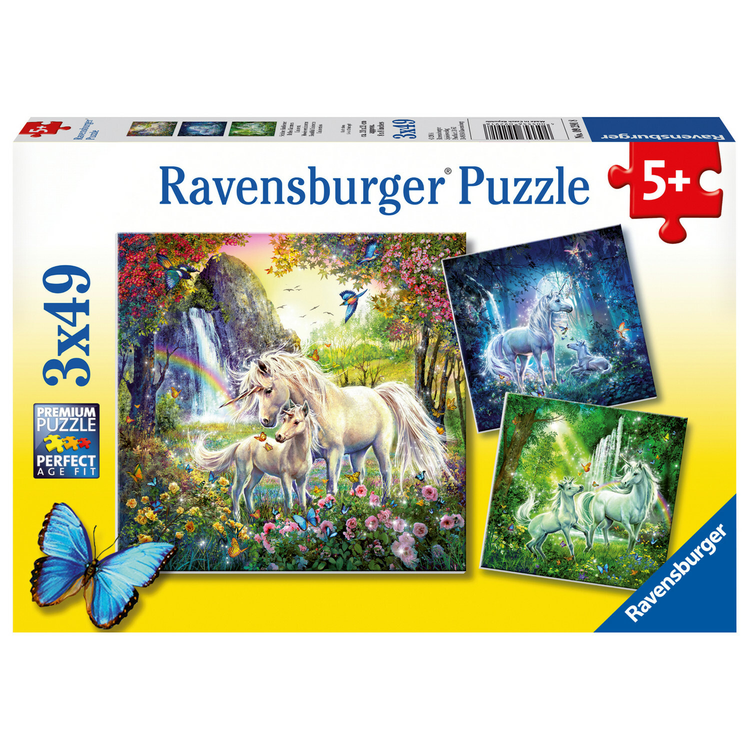 Пазл Ravensburger Единороги 49элементов*3шт 09291 - фото 1