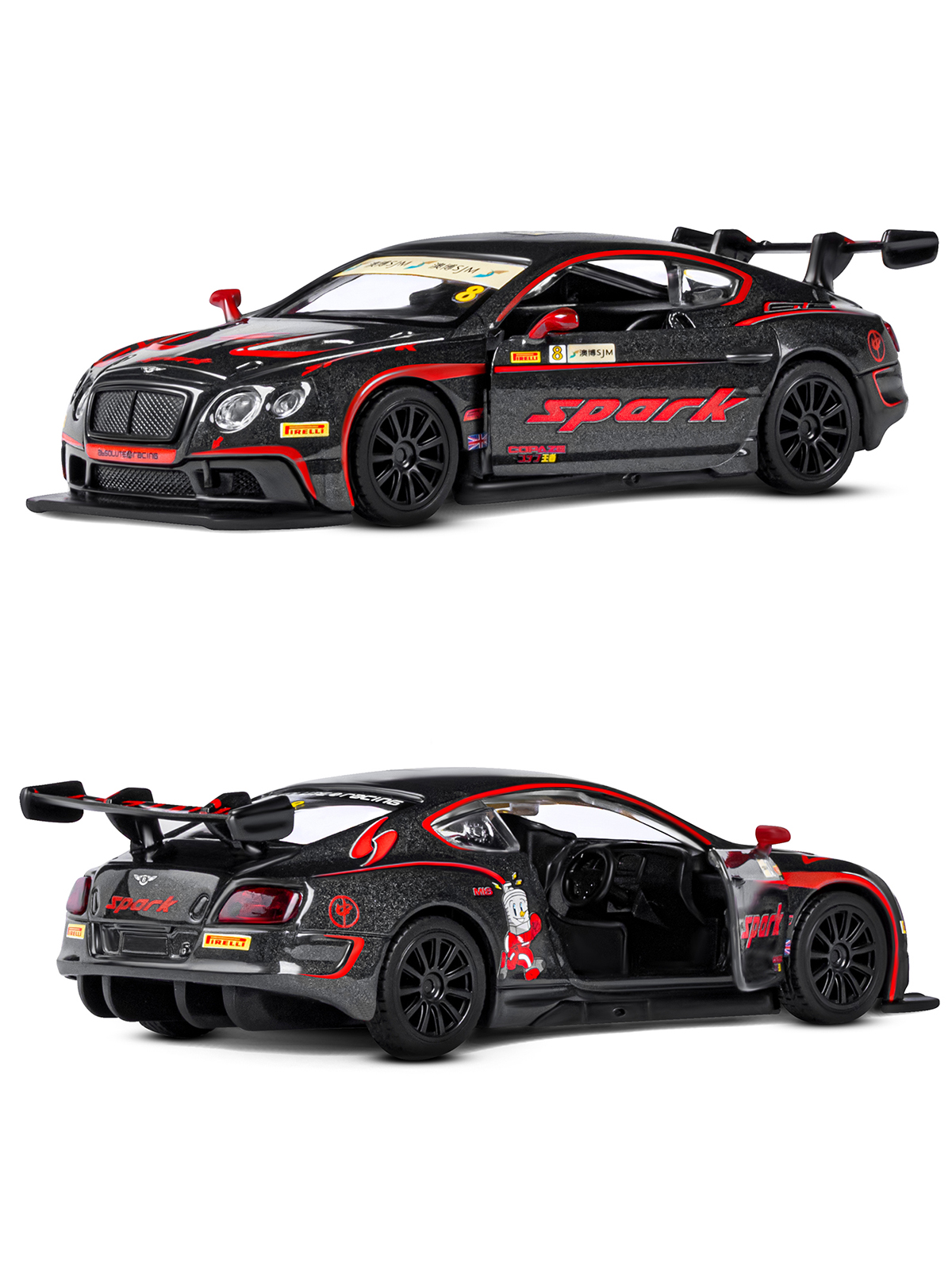 Автомобиль АВТОпанорама Bentley 1:43 черный JB1251564 - фото 6