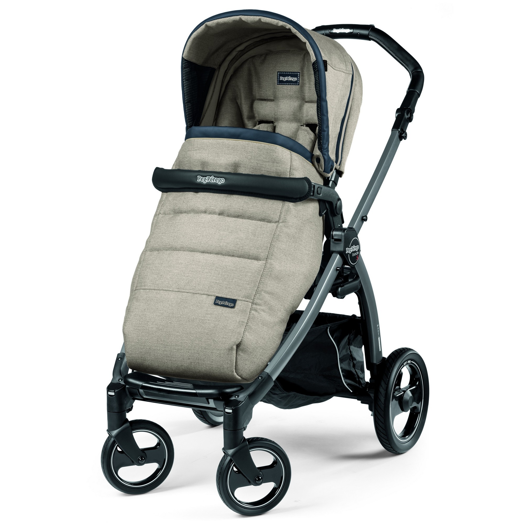 Коляска 3в1 Peg-Perego Book S Elite Modular Luxe Beige - фото 3