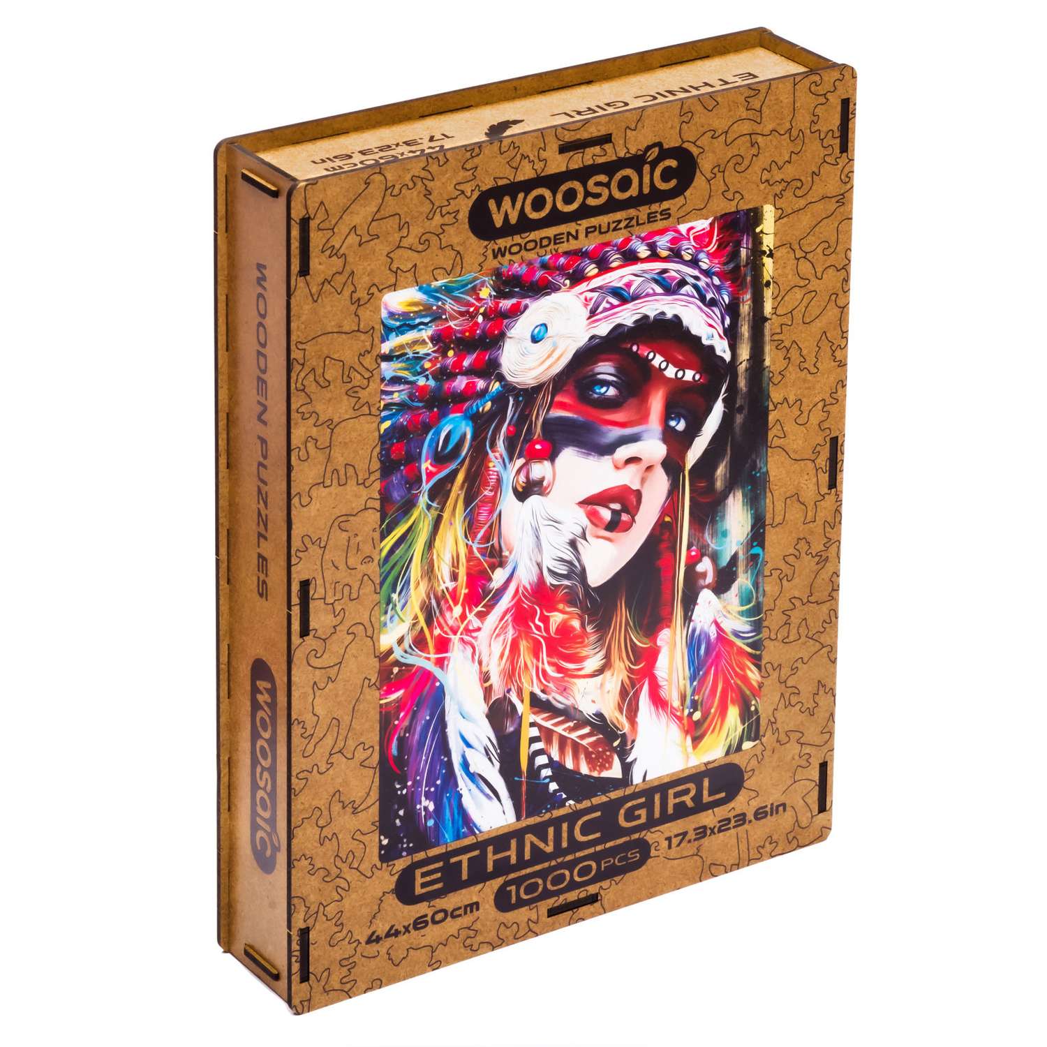 Пазл деревянный WOOSAIC Этническая девушка 44x60 см 1000 деталей - фото 7