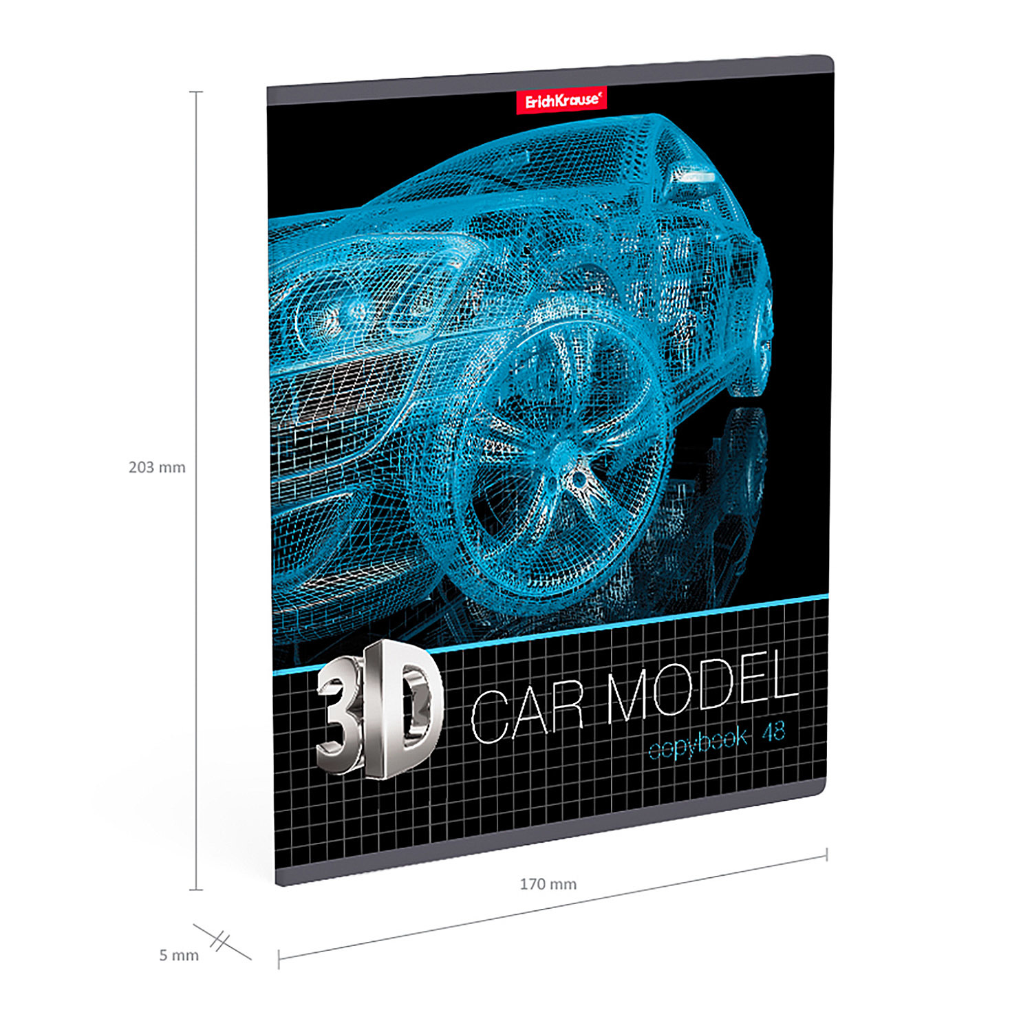 Тетрадь общая ErichKrause 3D Grid А5 Клетка 48л в ассортименте 47542 - фото 6