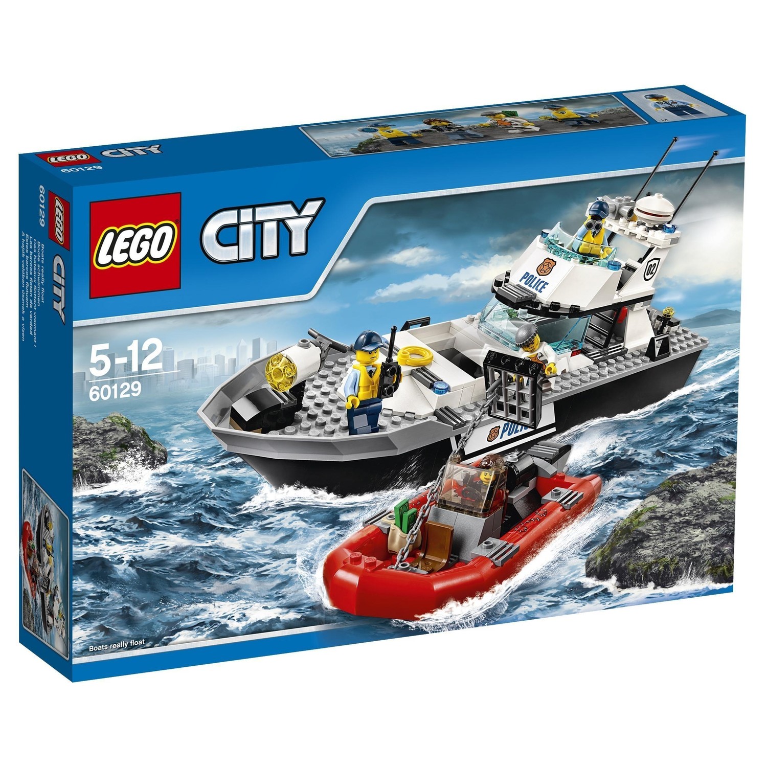 Конструктор LEGO City Police Полицейский патрульный катер (60129) купить по  цене 2999 ₽ в интернет-магазине Детский мир