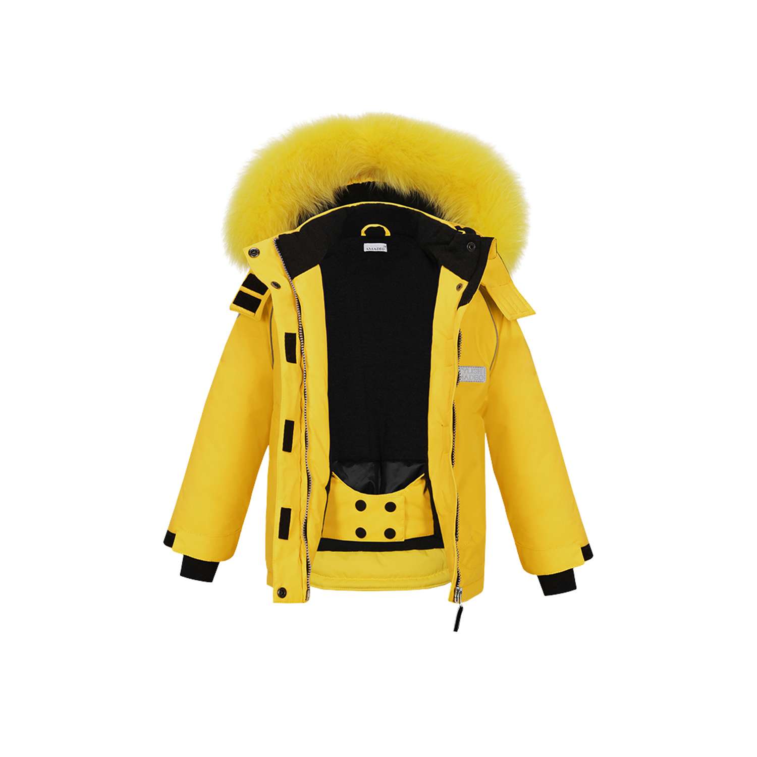 Куртка Stylish AMADEO AJ-114A-желтый - фото 3