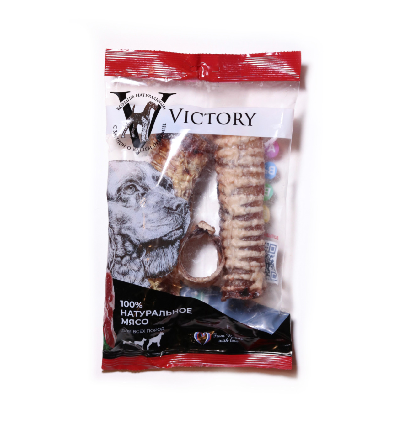 Сушеное лакомство VICTORY - PETS Трахея говяжья 140 г - фото 1