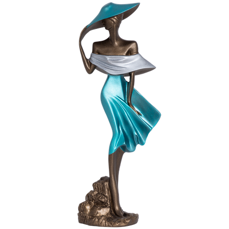 Скульптура BOGACHO Девушка на ветру бронзовая