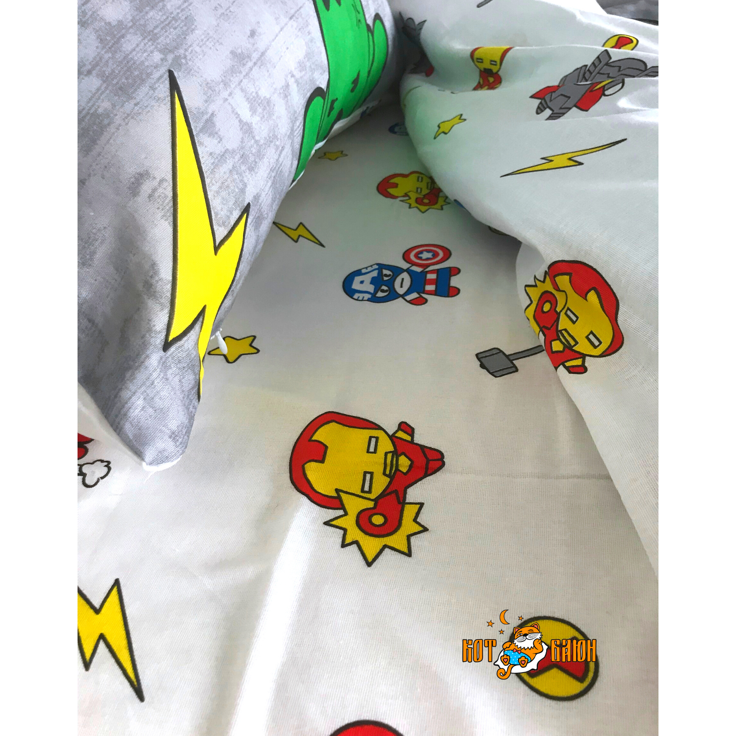Постельное белье Marvel Кот Баюн Герои Марвел 1.5 спальный наволочка 50х70 см. - фото 7