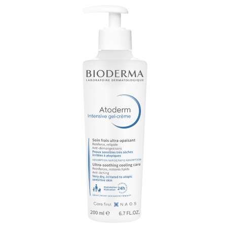 Гель-Крем Bioderma Atoderm освежающий гель-крем при атопии и экземе 200 мл