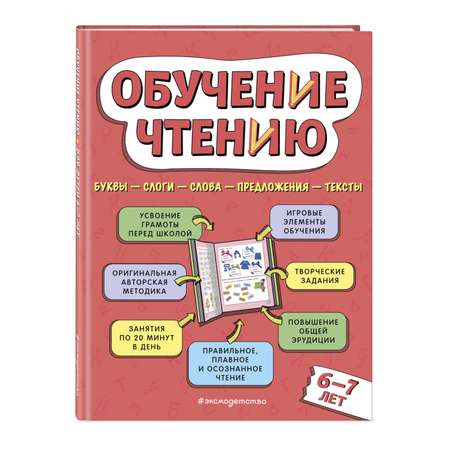 Книга Обучение чтению для детей 6-7 лет