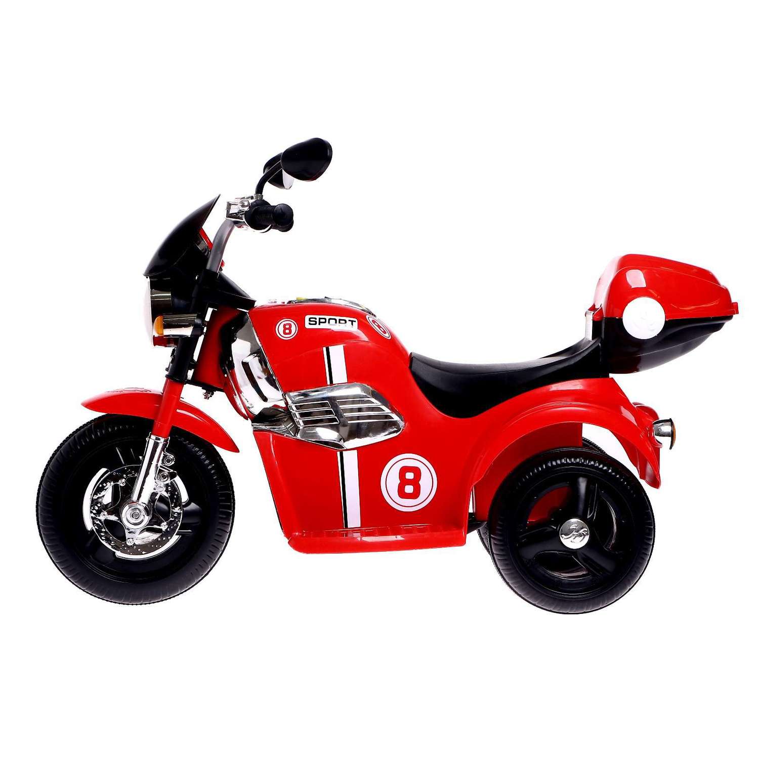 Электромотоцикл Sima-Land Чоппер с аккумулятором цвет красный - фото 2