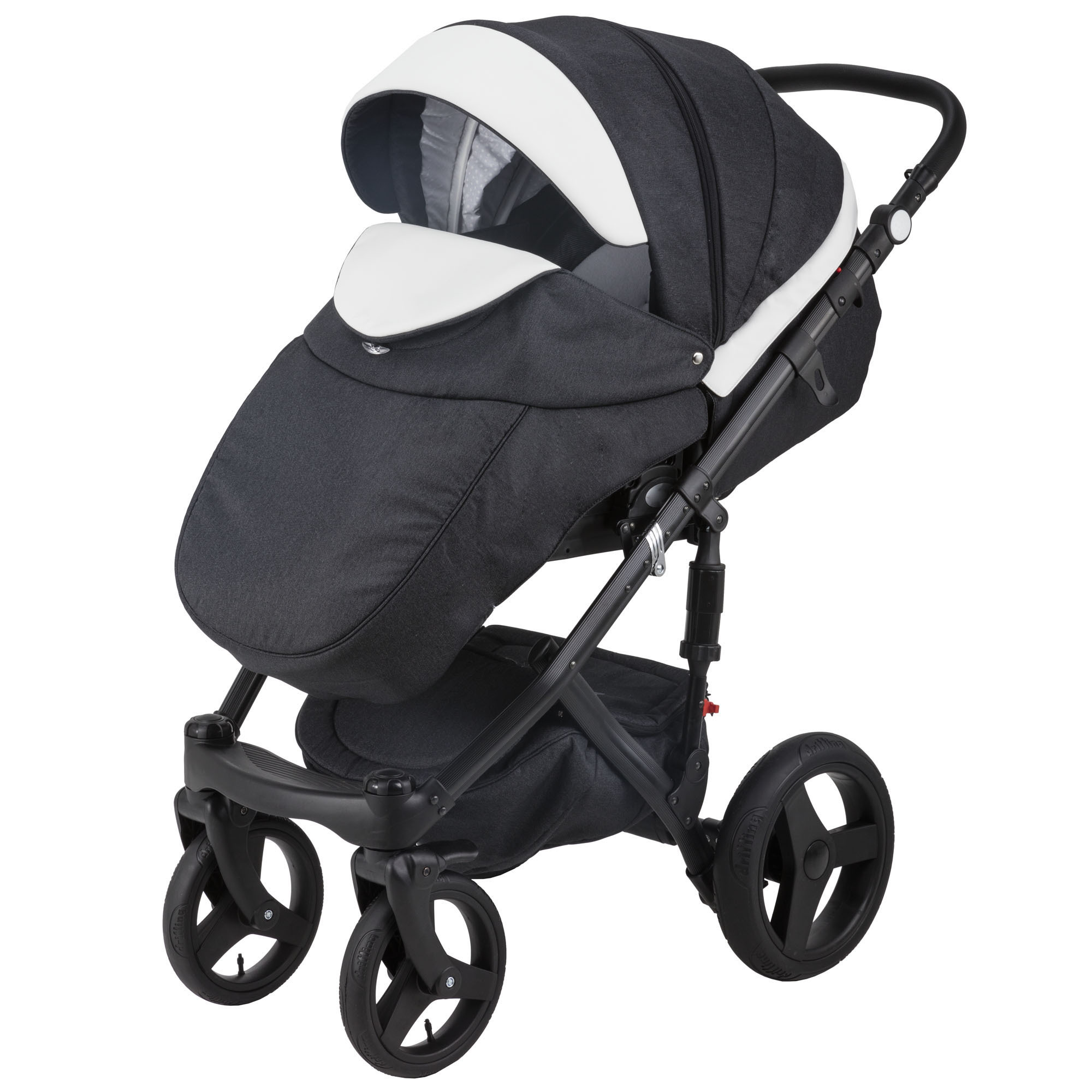 Коляска 2в1 BeBe-mobile Biagio Carbon D6 Черный+бел.кожа - фото 2