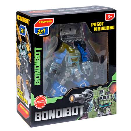 Трансформер BONDIBON BONDIBOT 2в1 робот- экскаватор погрузчик 7в1 синего цвета