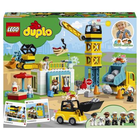 Конструктор LEGO DUPLO Башенный кран на стройке 10933