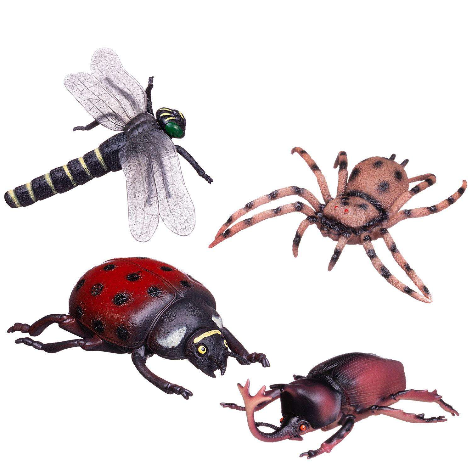 Игровой набор Junfa Гигантские насекомые божья коровка стрекоза жук усач паук - фото 3