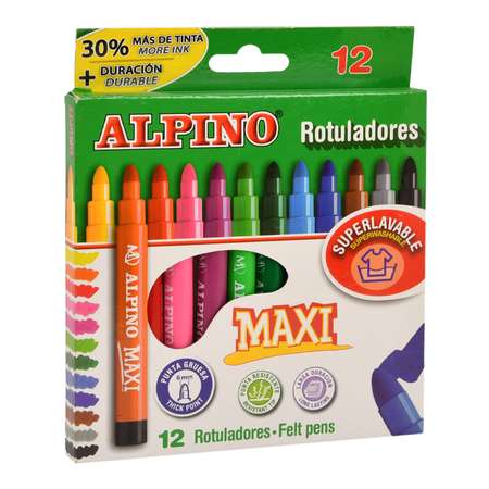 Фломастеры ALPINO Maxi 12цветов AR000006
