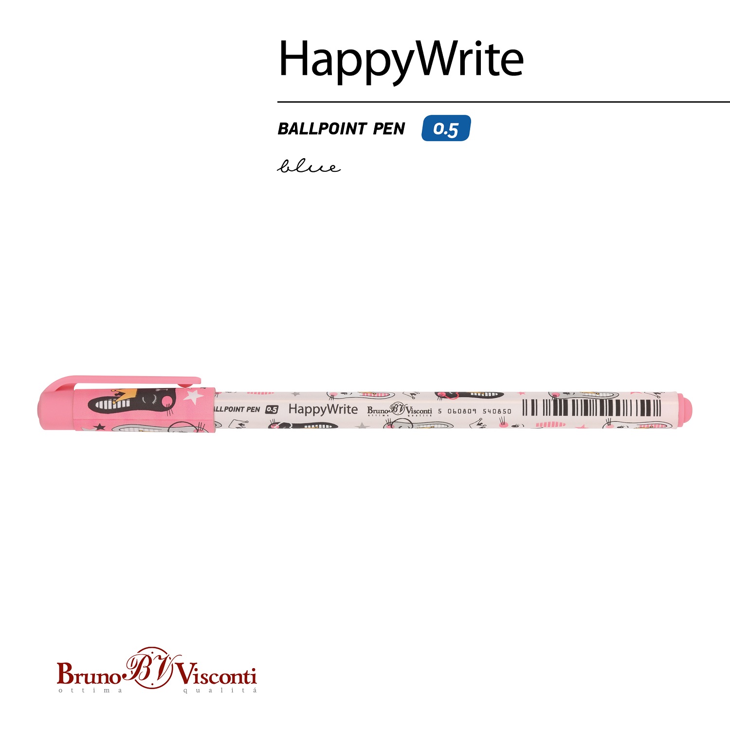 Набор из 4-х шариковых ручек Bruno Visconti HappyWrite Mix Two синие - фото 4