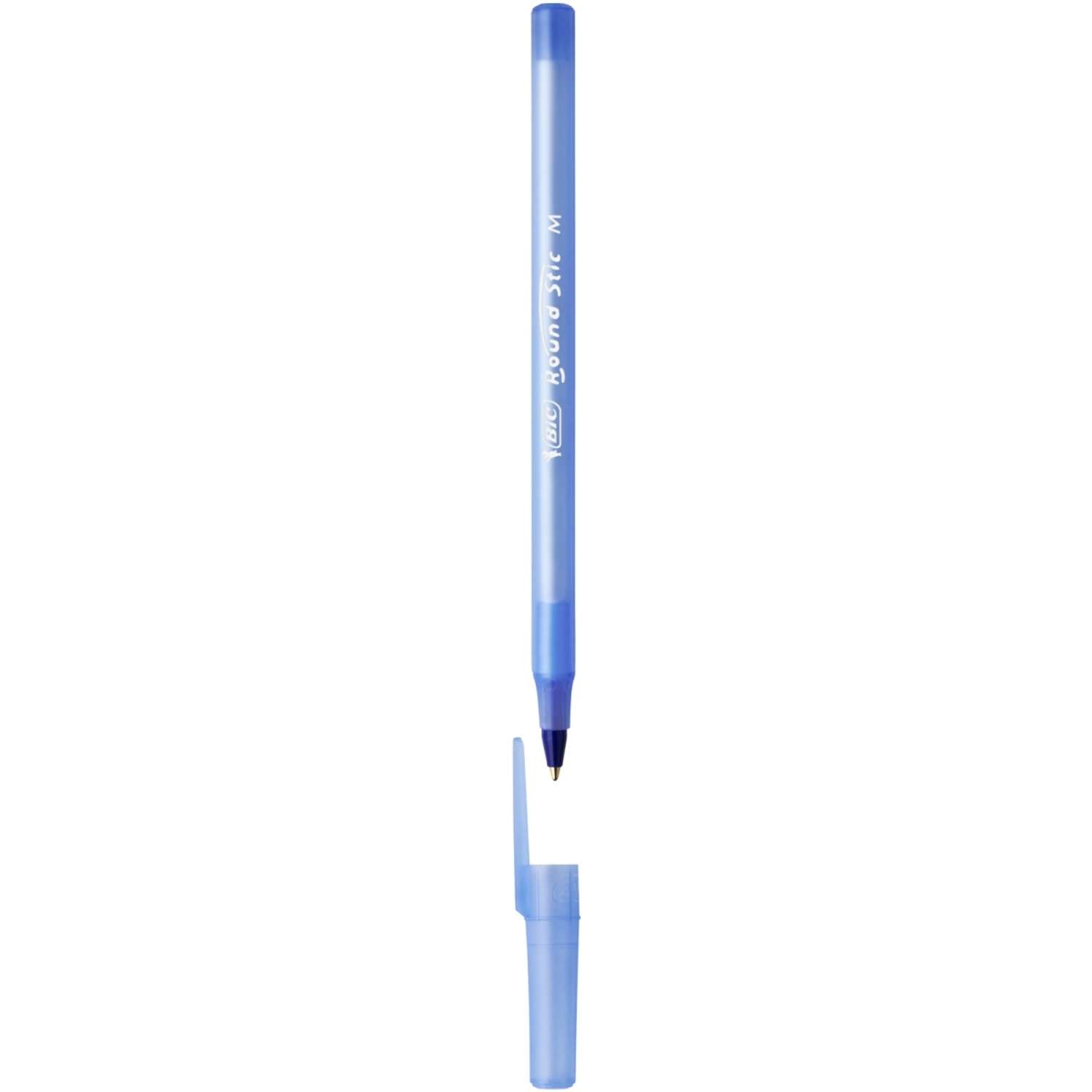 Ручка шариковая BIC Round Stic Classic синий 4 шт - фото 8