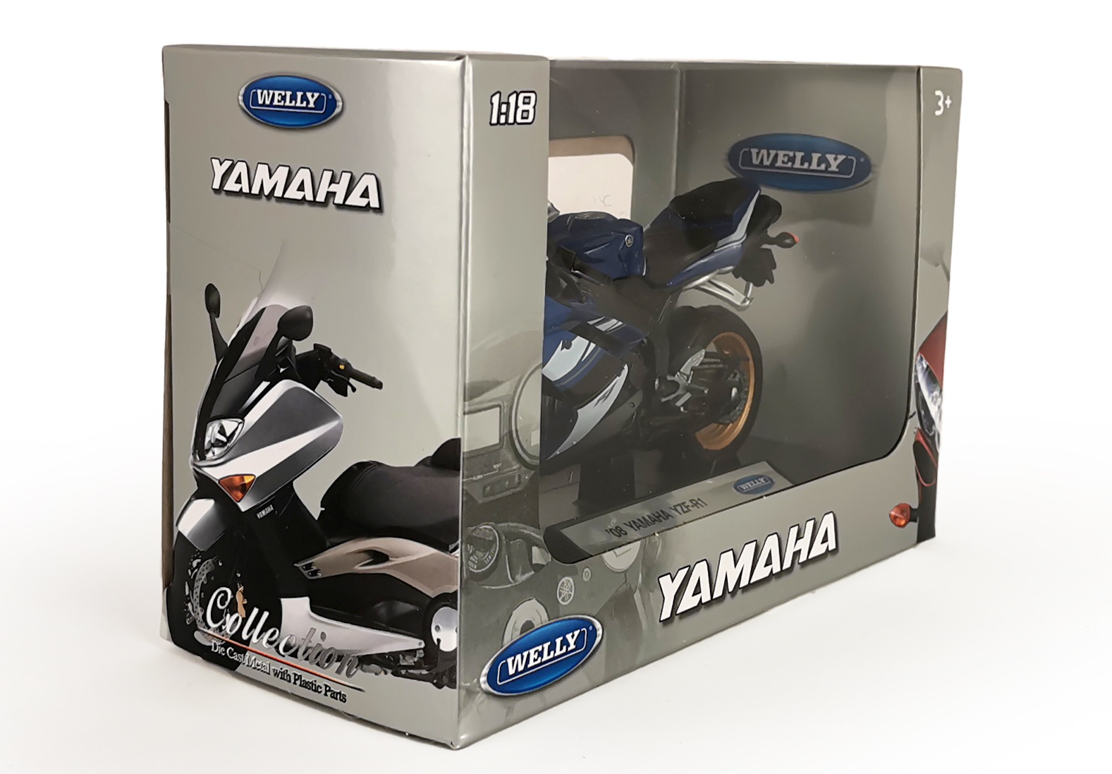 Мотоцикл WELLY 1:18 Yamaha YZF-R1 2008 синий 12806PW - фото 4