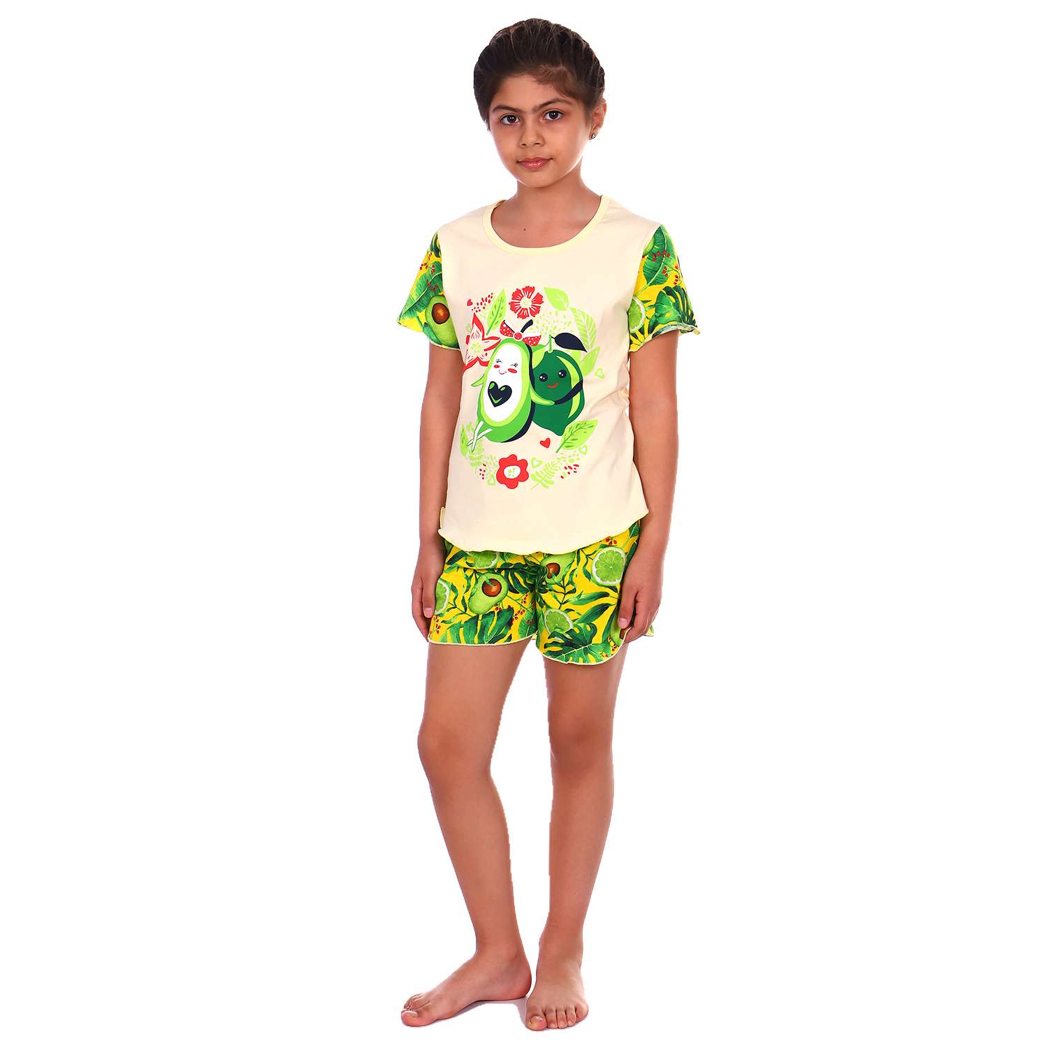 Пижама Детская Одежда 004К8Кр/желто-зеленый - фото 2