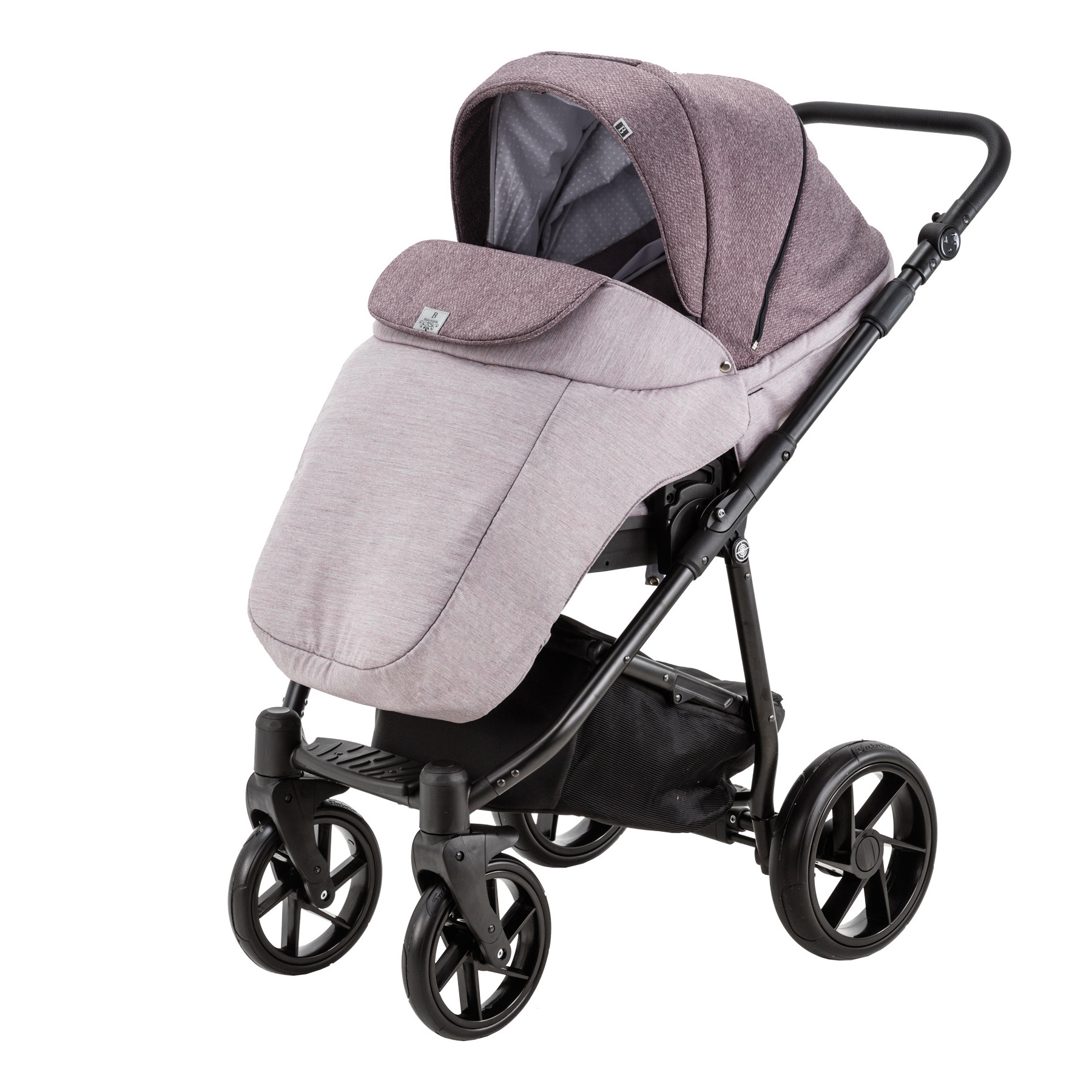 Коляска 3в1 BeBe-mobile Gusto Standart GU19 Серо-розовый-Серо-сиреневый - фото 2