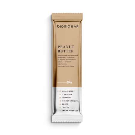 Батончик протеиновый Bioniq Essential Bar peanut butter